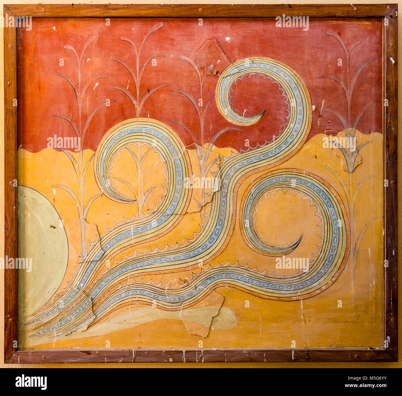 Fresque minoenne de Knossos tentacules sur l'île de Crète Banque D'Images