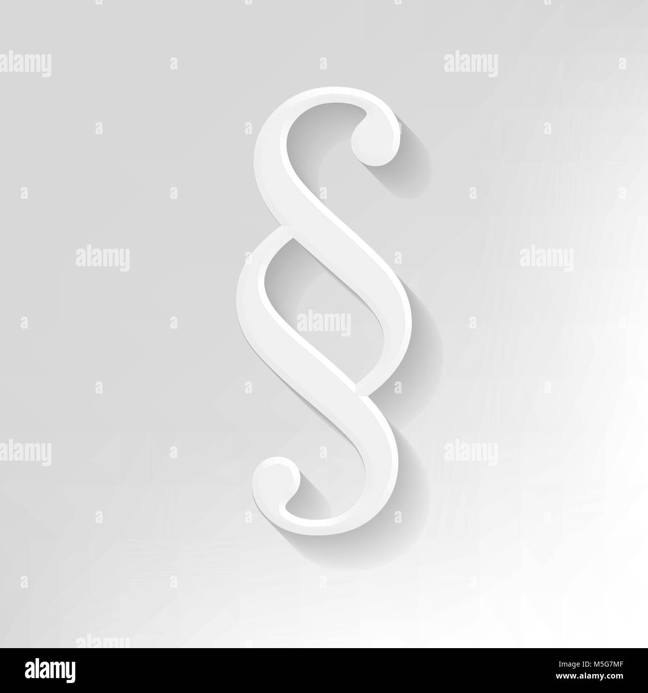 Paragraphe blanc symbole sur gray - vector illustration Illustration de Vecteur