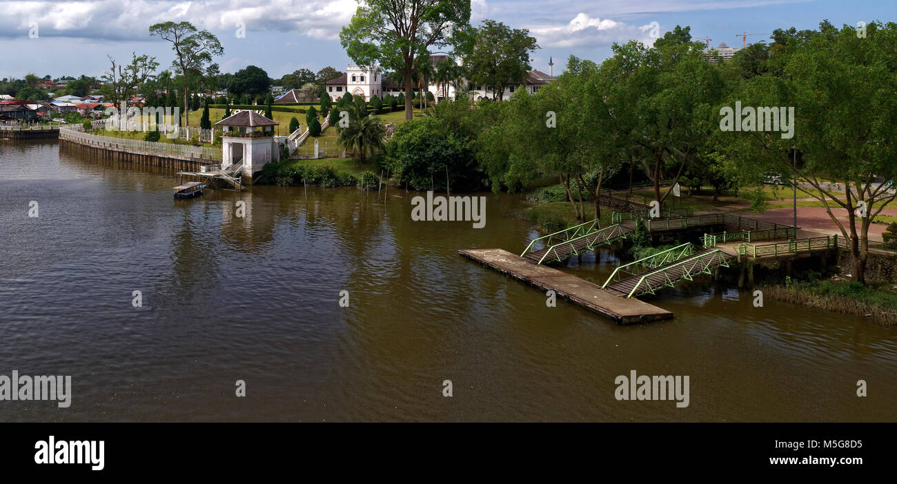 L'Astana à Kuching, bâtiment colonial de la deuxième rajah blanc Charles Brooke. Banque D'Images
