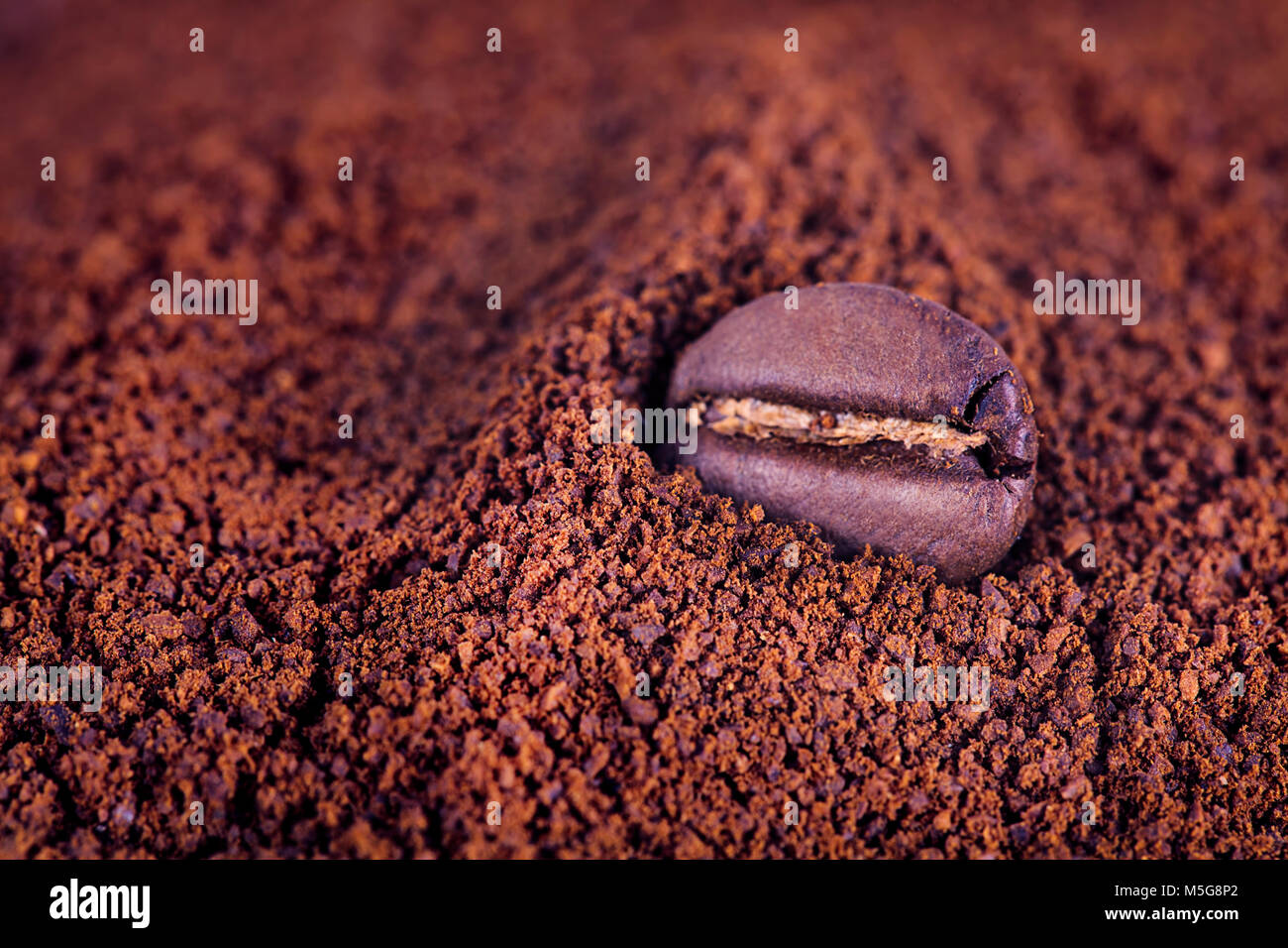 Close up of coffee bean Crus de café torréfié à heap Banque D'Images