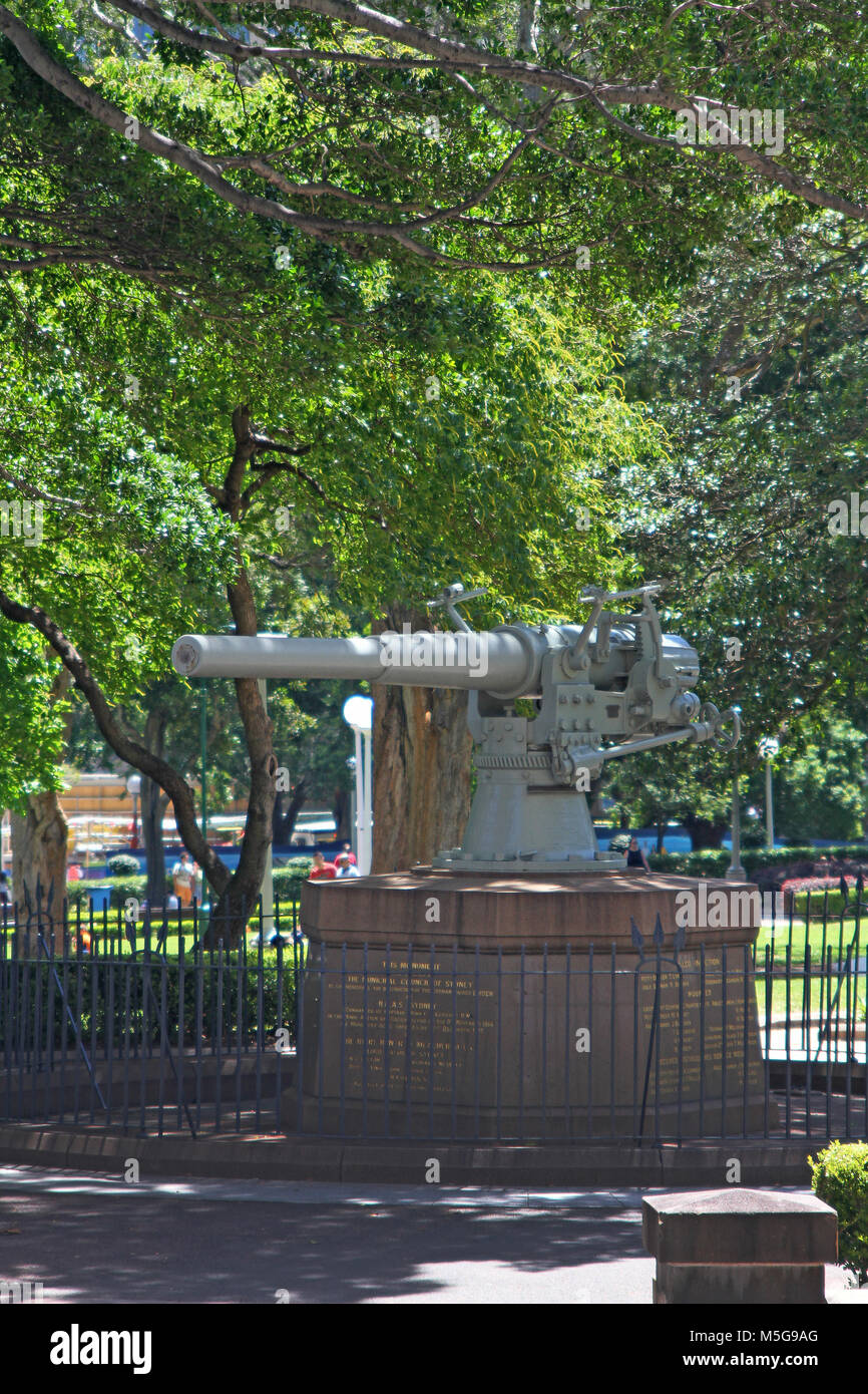L'Emden Gun dans Hyde Park, Sydney, Australie Banque D'Images