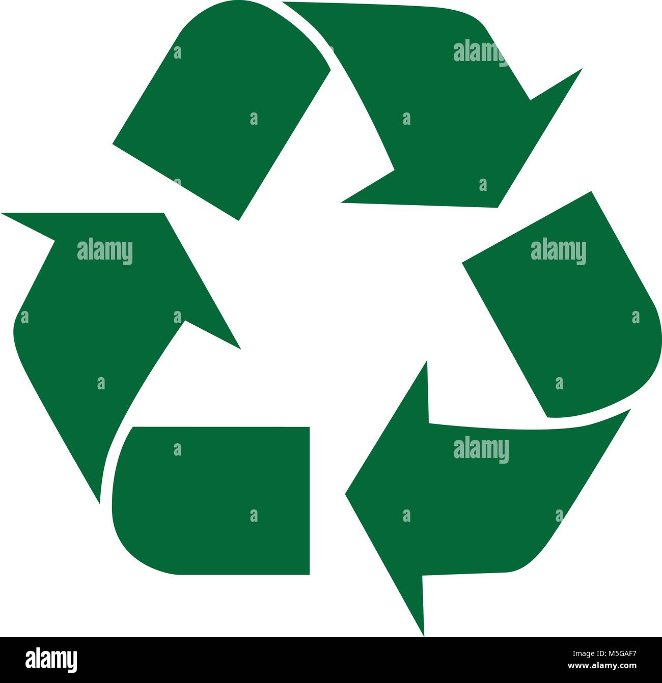 Recyclage Le recyclage vert ou flèches icône plate pour les applications et sites web Illustration de Vecteur