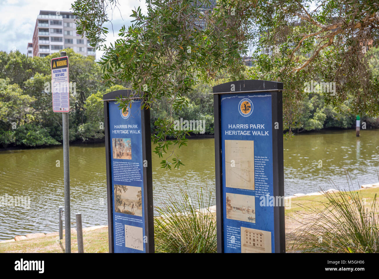 Parc Harris heritage à pied à Parramatta Western Sydney, Australie Banque D'Images