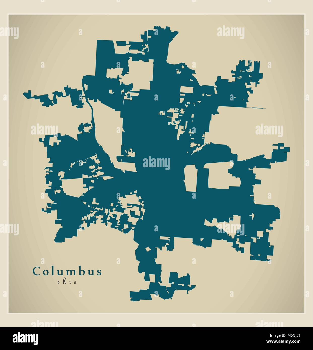 Carte de columbus ohio Banque de photographies et d’images à haute ...