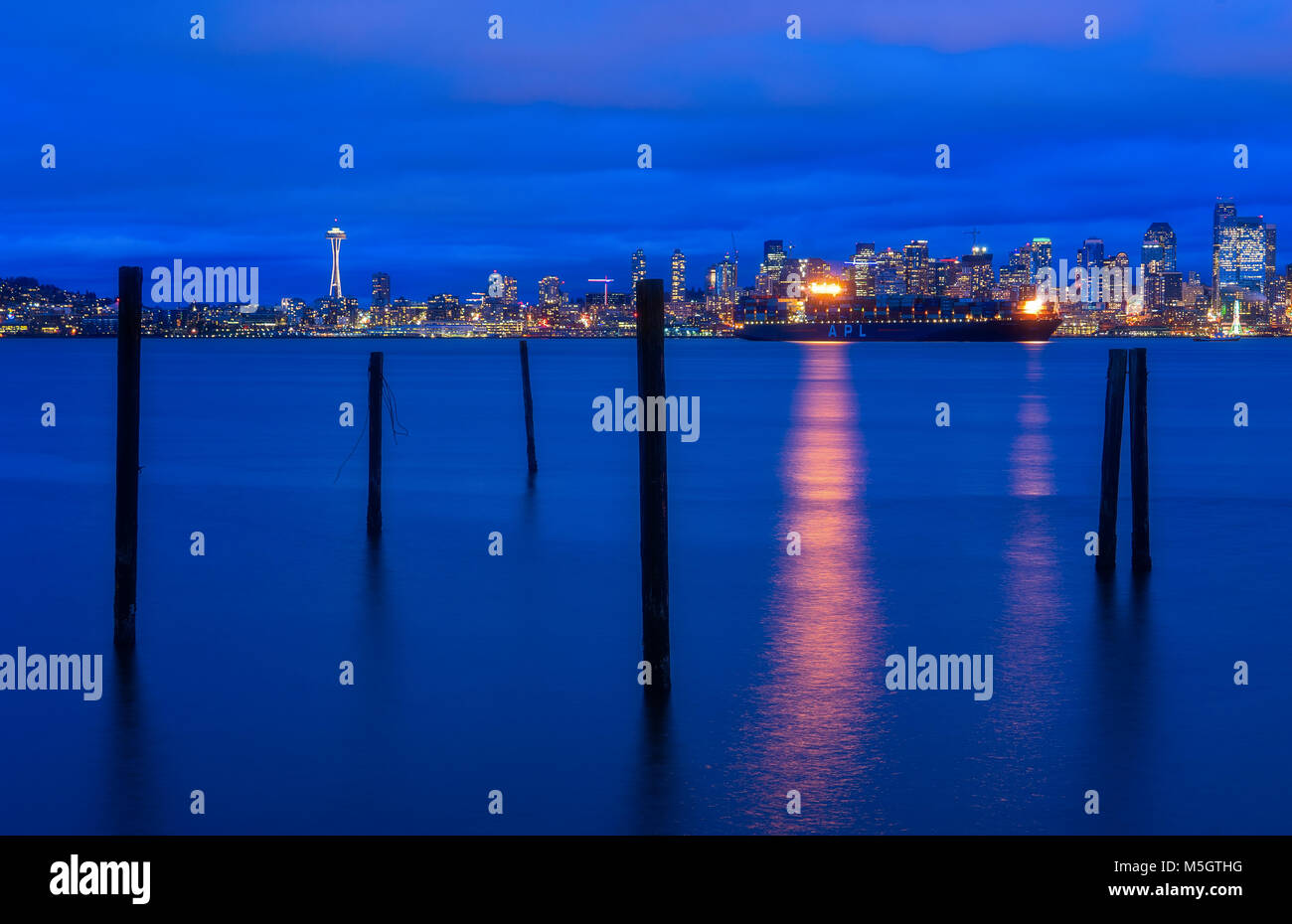 Le Seattle Skyline Banque D'Images