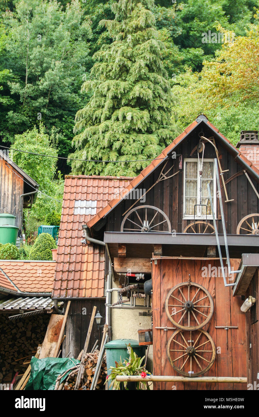 La pittoresque ville de Schiltach en Forêt-Noire, Baden WUttemberg, Allemagne Banque D'Images