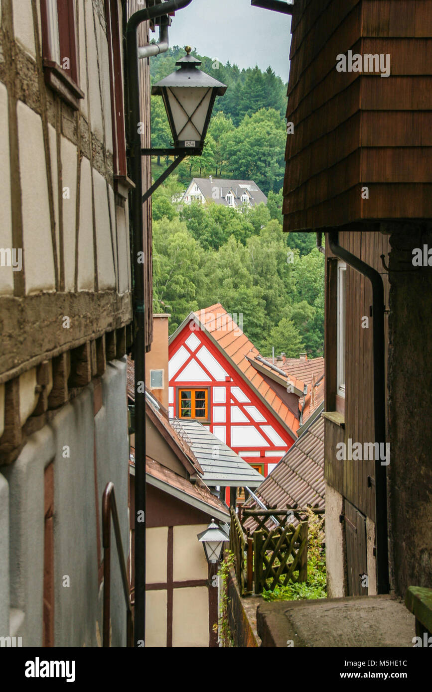 La pittoresque ville de Schiltach en Forêt-Noire, Baden WUttemberg, Allemagne Banque D'Images