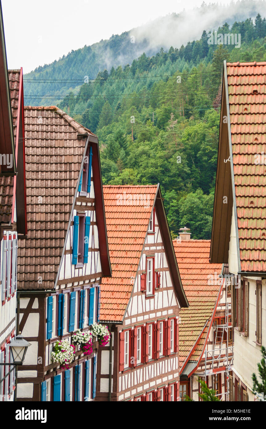 La pittoresque ville de Schiltach en Forêt-Noire, Baden WUttemberg, Allemagne Banque D'Images