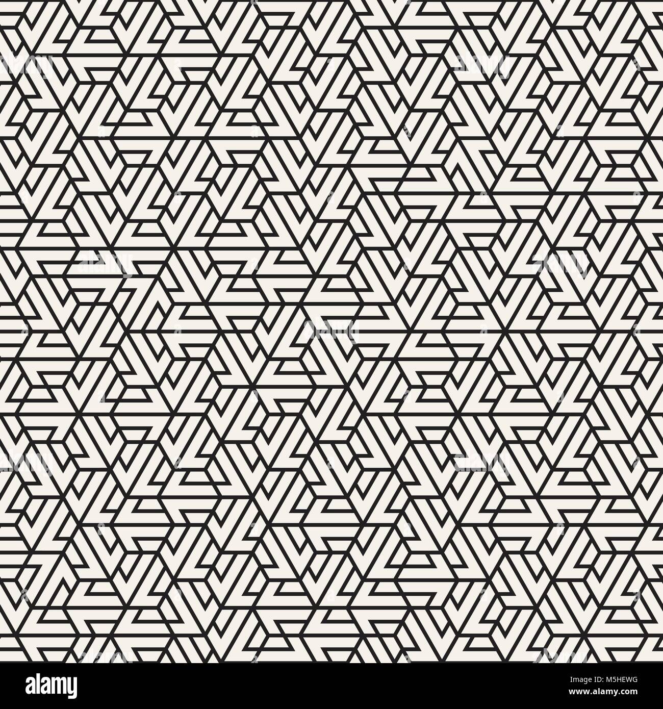 Seamless Vector pattern stripes. Texture moderne élégant avec treillis monochrome. Géométrique répétitif grille hexagonale. Conception de réseau simple. Illustration de Vecteur