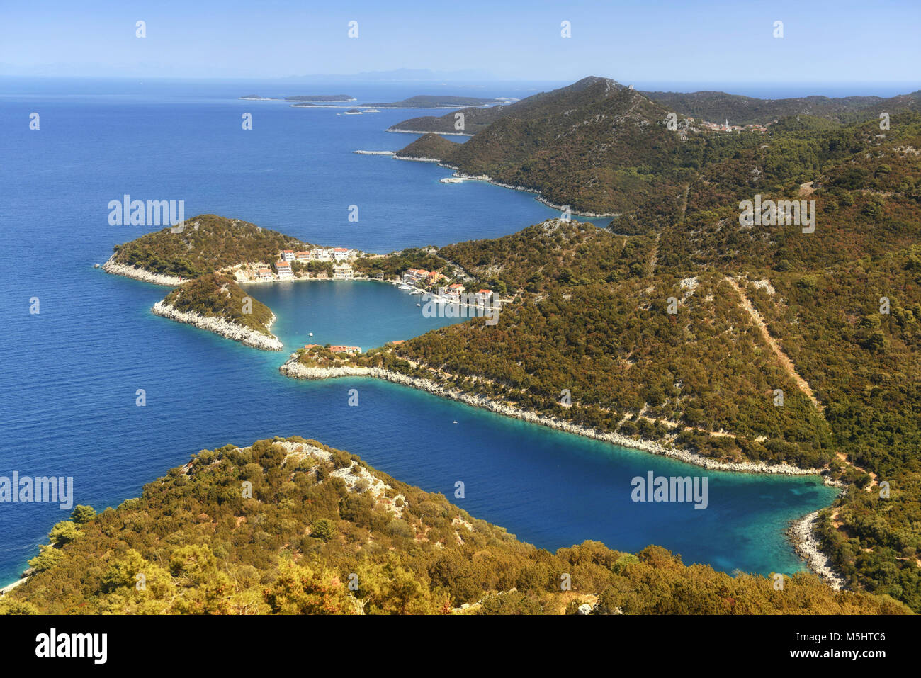 L'île de Lastovo, Croatie. Zaklopatica village Banque D'Images