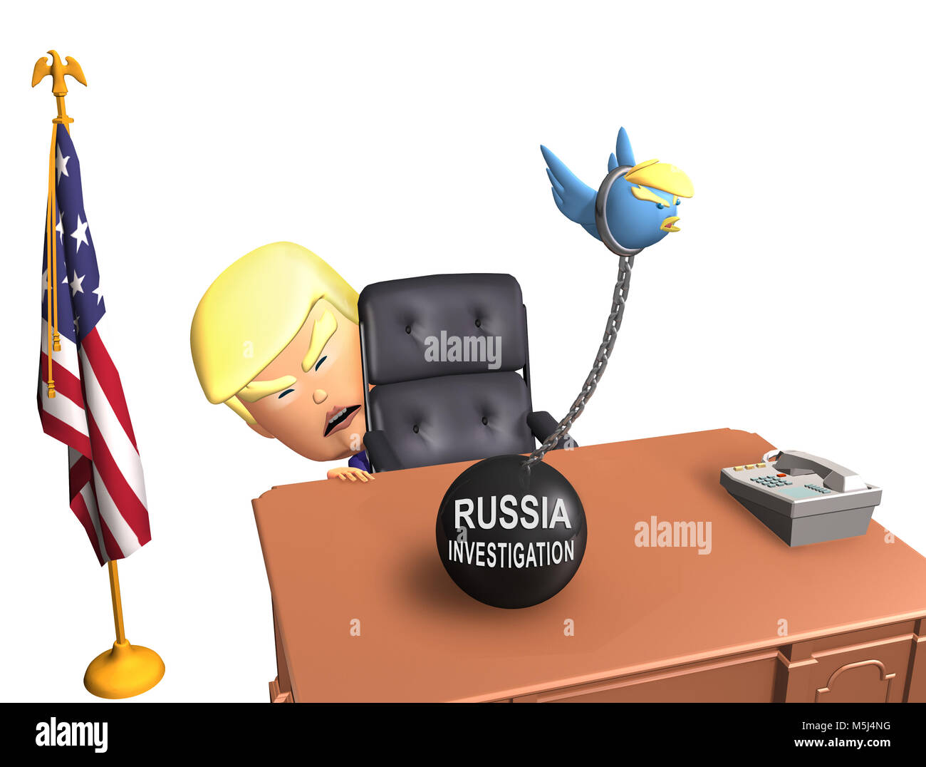Donald Trump - Enquête de la Russie Banque D'Images