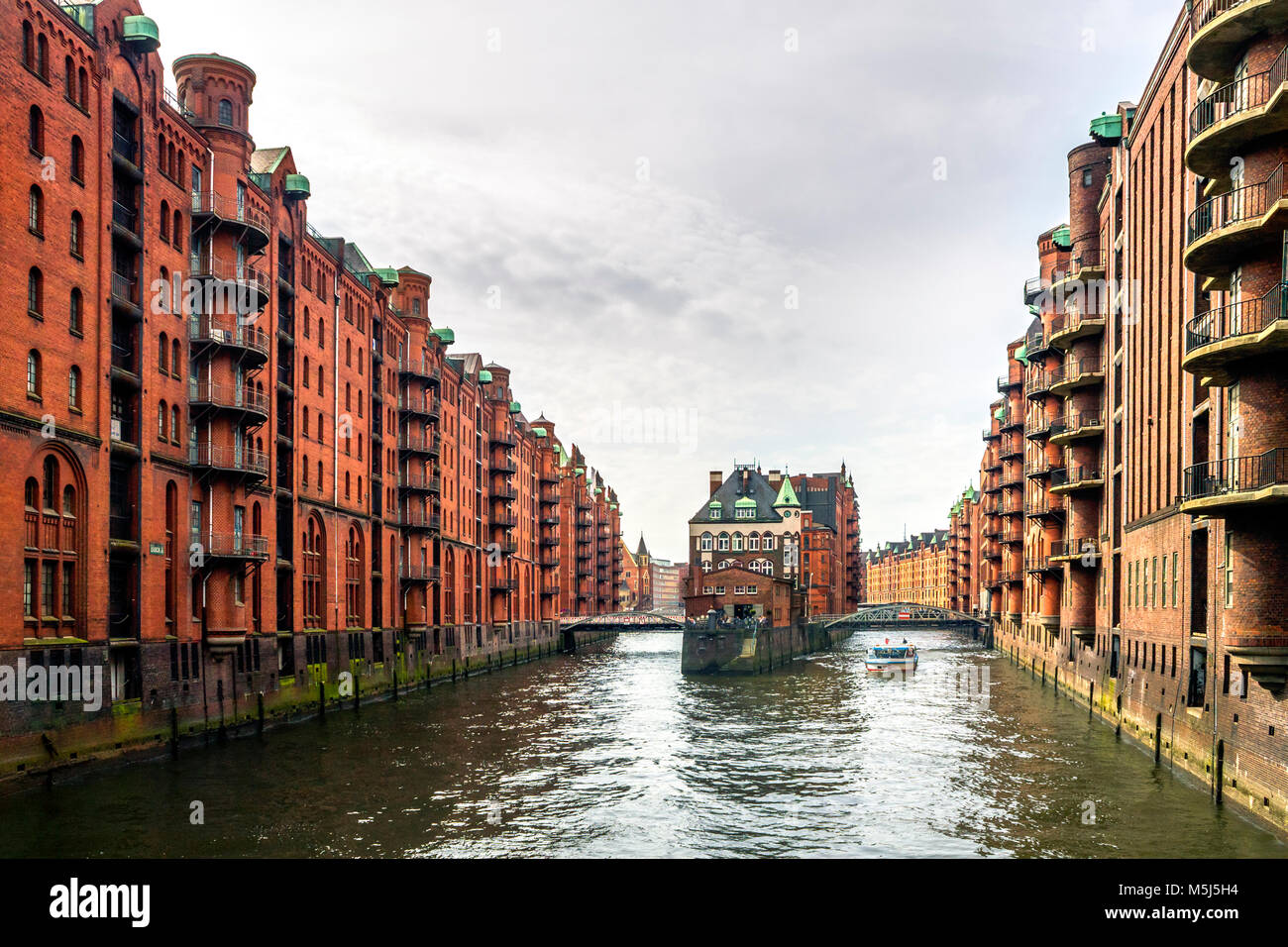 Allemagne, Hambourg, Speicherstadt, château d'eau Banque D'Images