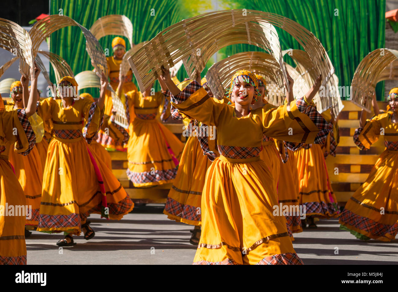 Kasadyahan fait partie de l'Dinagyang Festival organisé chaque année à Iloilo, Philippines.Cet événement célèbre les aspects culturels de la région.H Banque D'Images