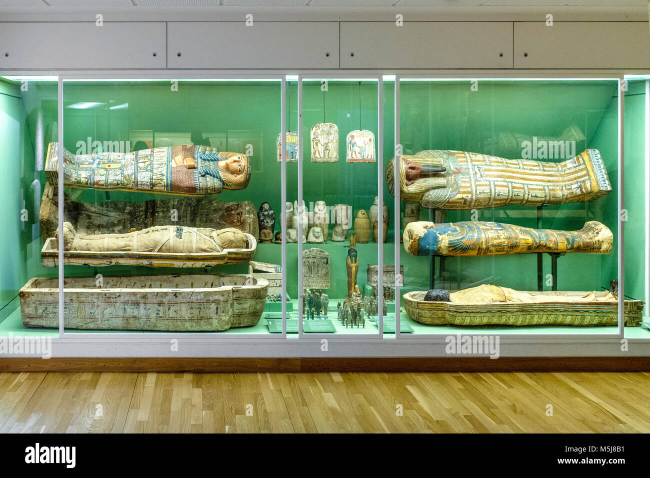 Copenhague, Nouvelle-Zélande région / Danemark - 2017/07/26 : Musée d'art ancien Glyptotek - exposition de l'ancienne Egypte spécimens - sarcophage et momies Banque D'Images