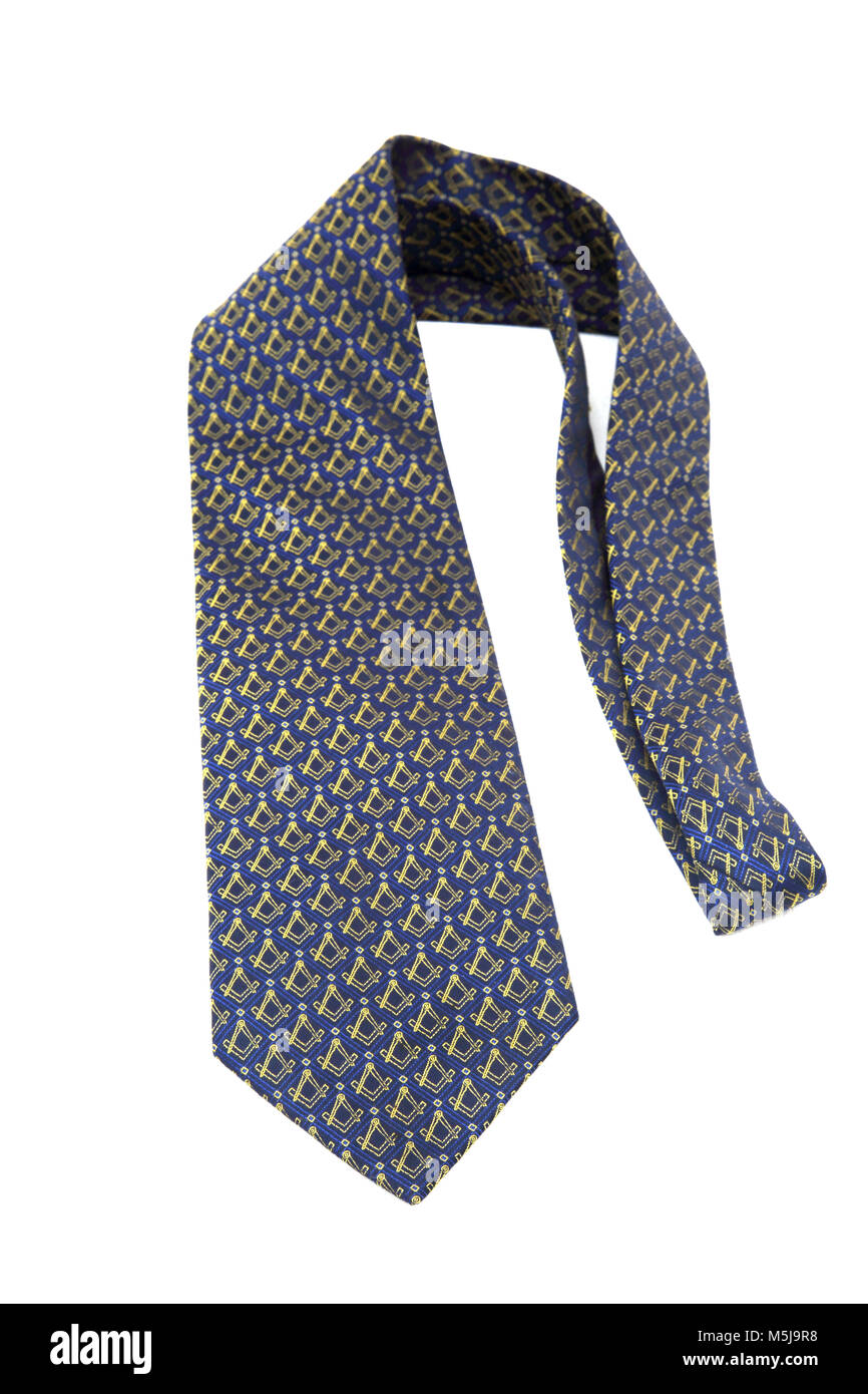 Francs-maçons bleu cravate avec boussole et Logo carré Photo Stock - Alamy