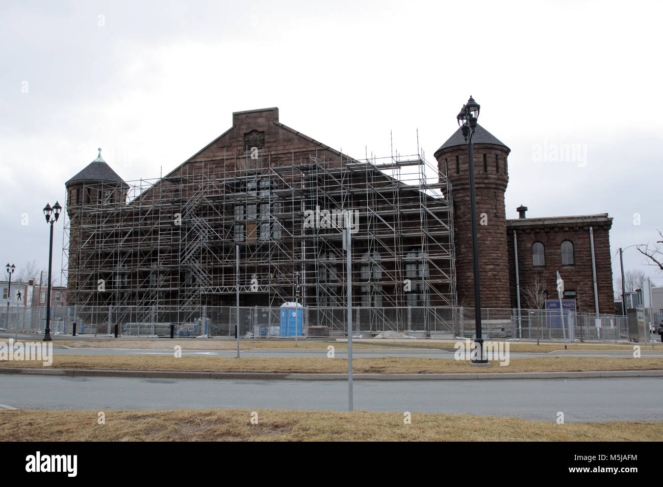 Le manège militaire en construction à Halifax, N.-É., le 8 février 2018. IMAGES DE LA PRESSE CANADIENNE/Lee Brown Banque D'Images