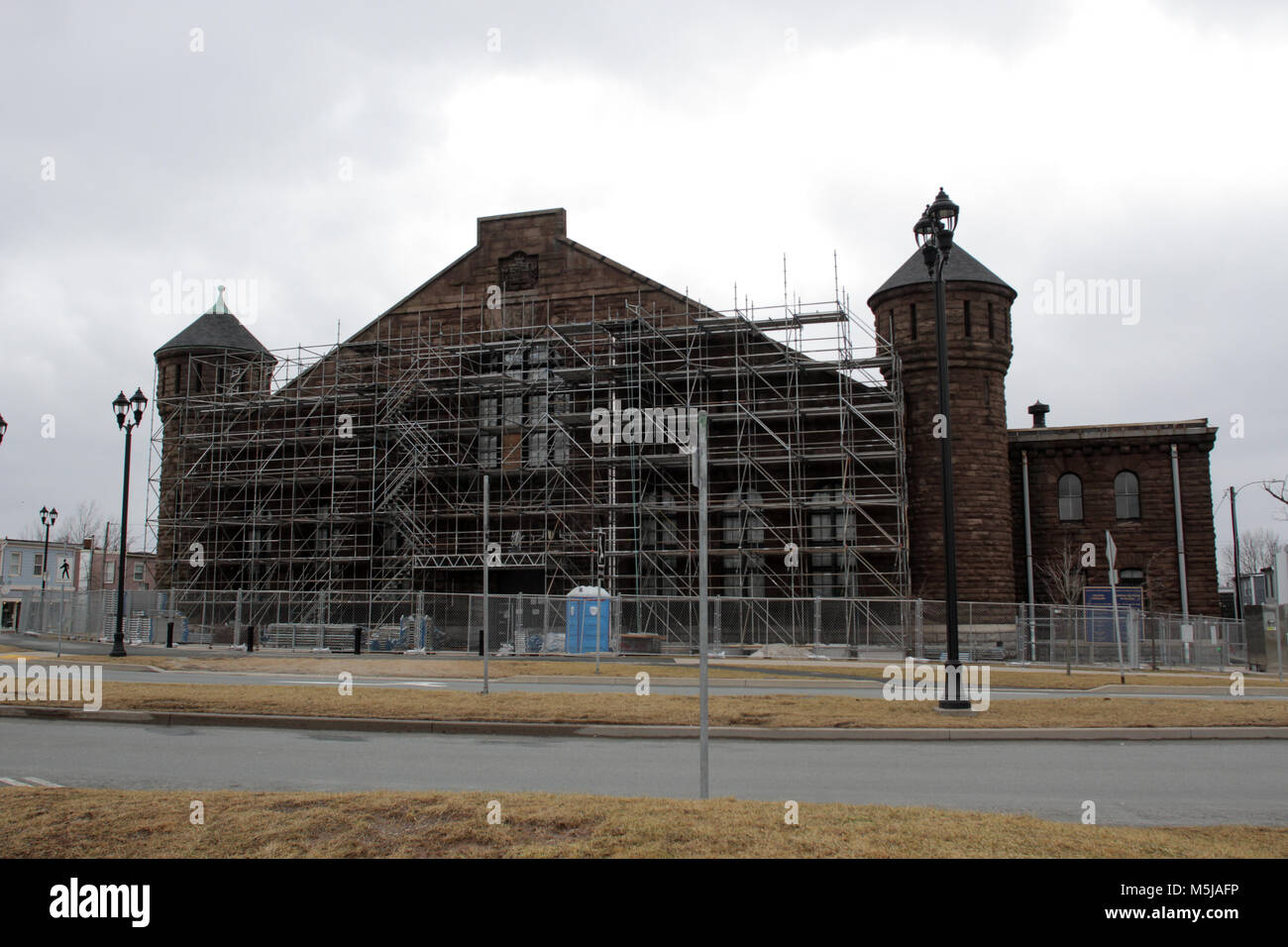 Le manège militaire en construction à Halifax, N.-É., le 8 février 2018. IMAGES DE LA PRESSE CANADIENNE/Lee Brown Banque D'Images