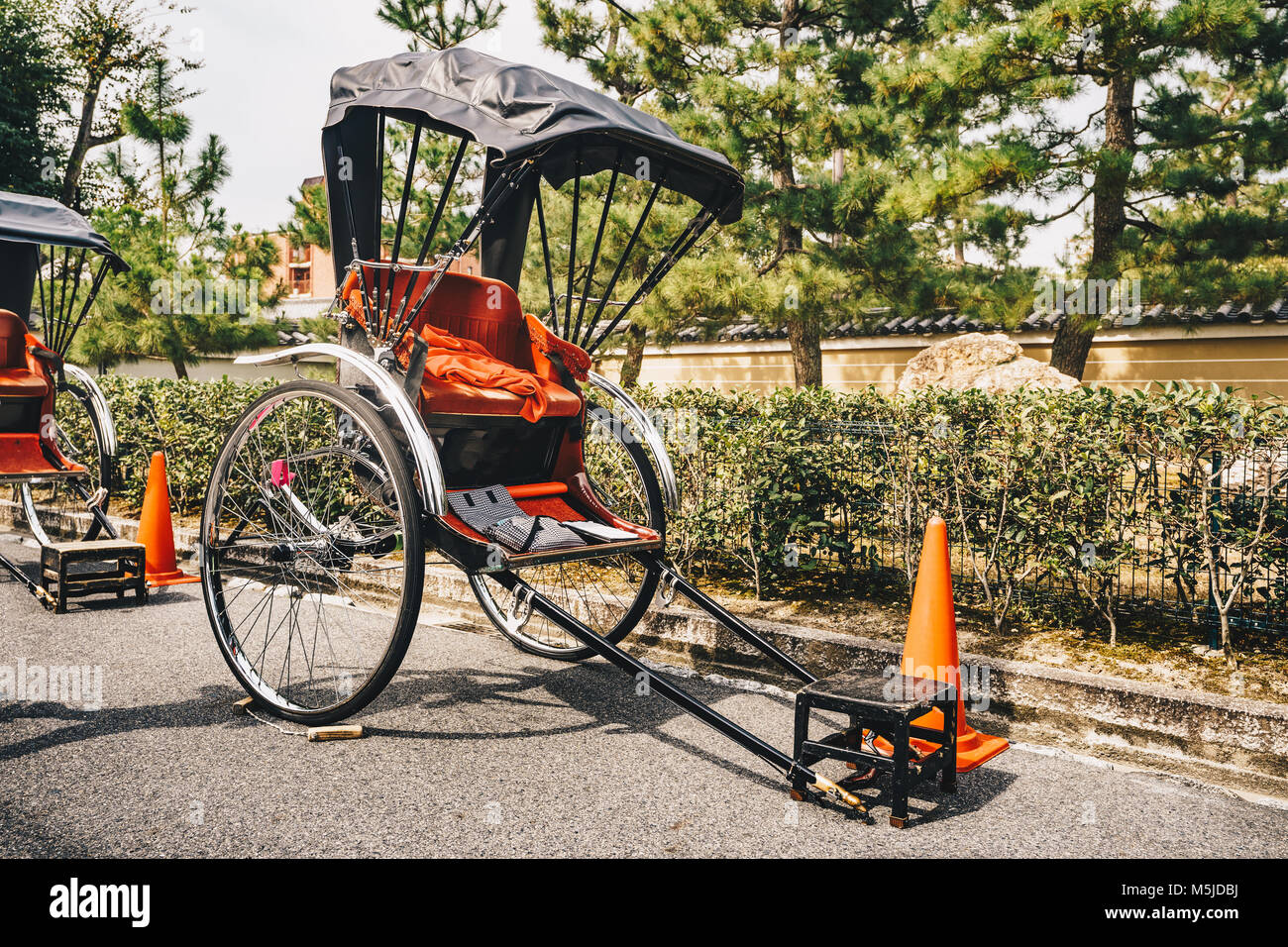 Le vélo-taxi, un des deux roues powered taxi à Kyoto, Japon, Asie Banque D'Images