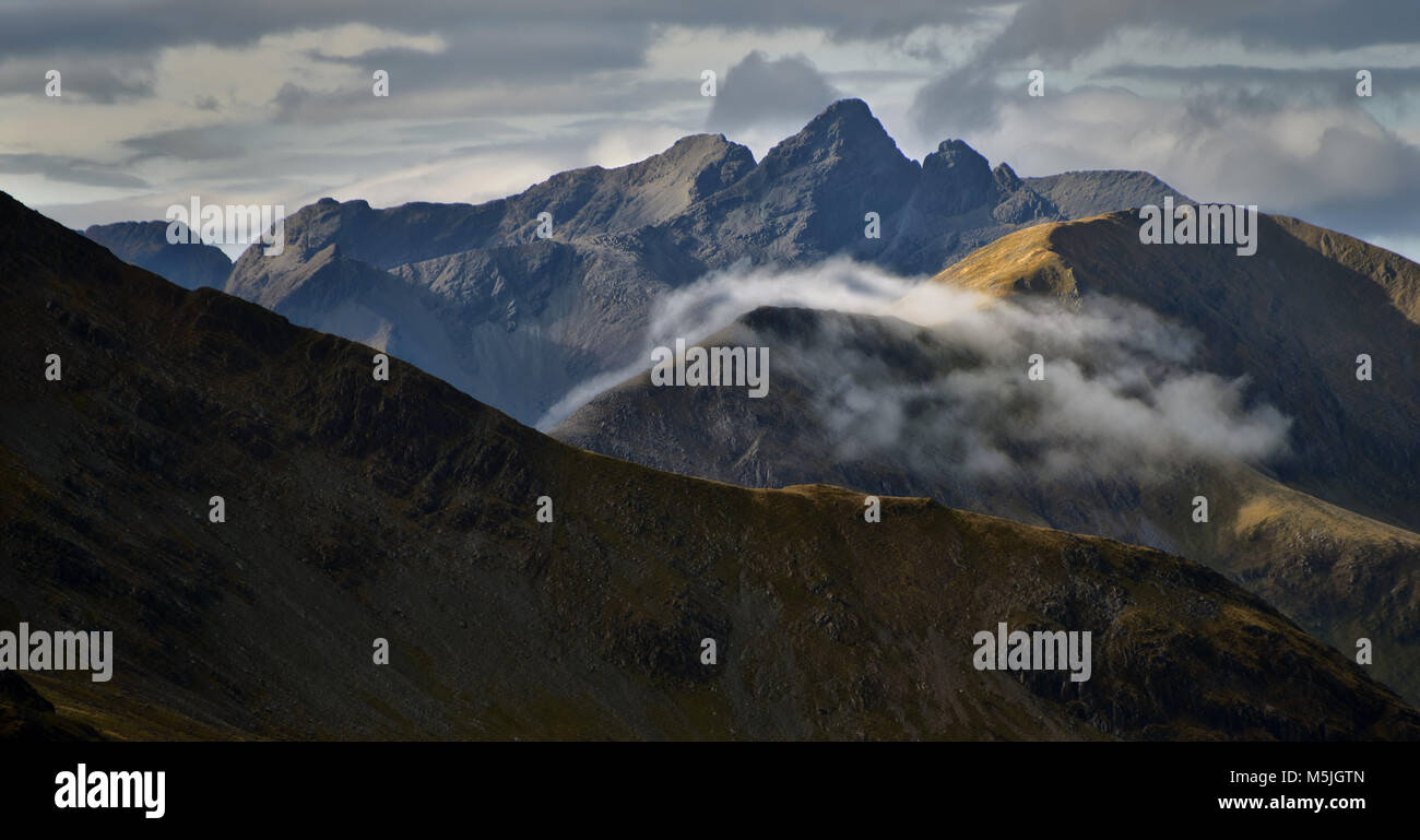 Sgurr nan Gillean de Ben na Cro Banque D'Images