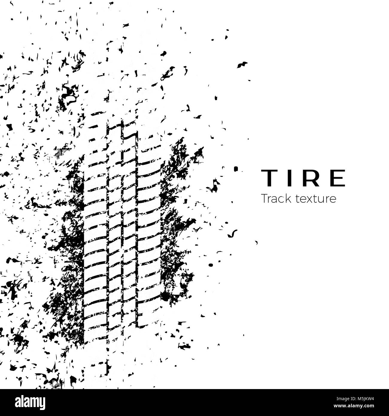 Impression des traces de pneus. Vector illustration isolé sur fond blanc Illustration de Vecteur