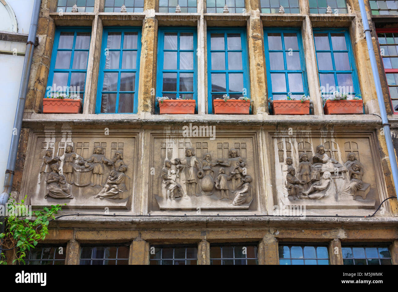 Sept oeuvres de miséricorde, Gand, Belgique Banque D'Images