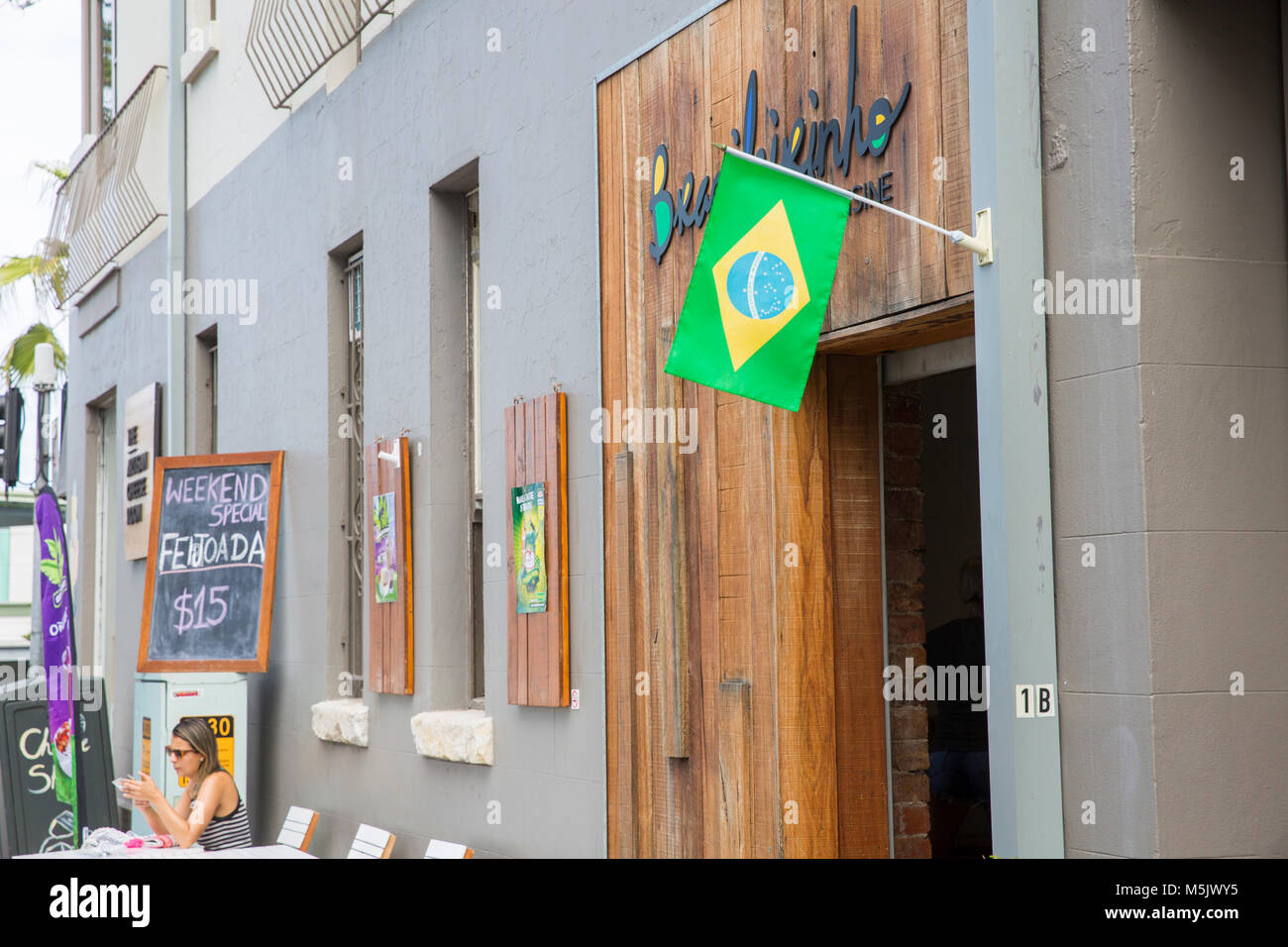 Restaurant brésilien à Manly Beach, Sydney, Australie Banque D'Images