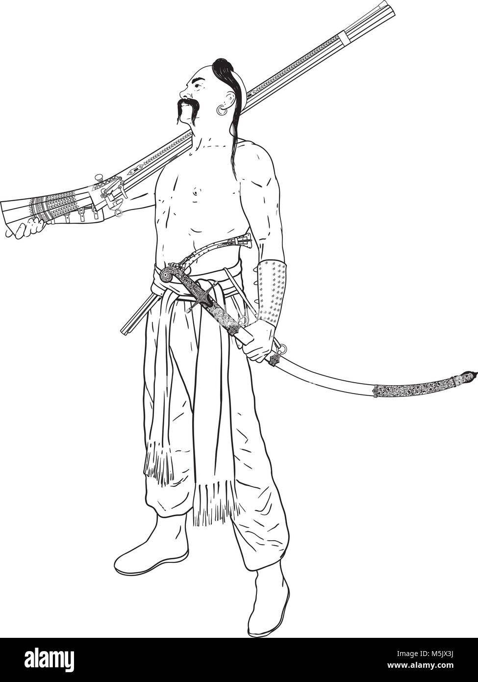 Cosaque ukrainien Illustration de Vecteur