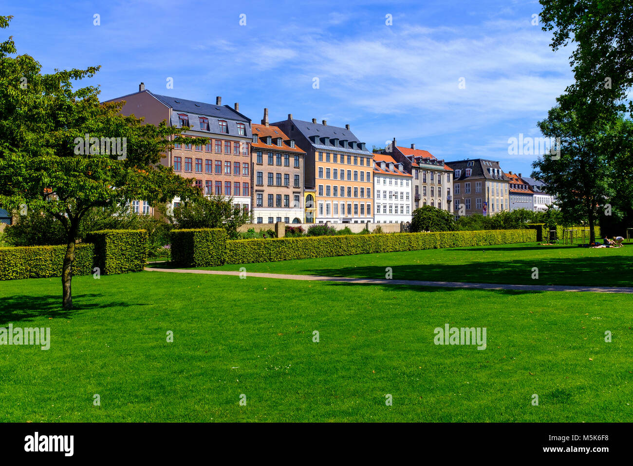 Copenhague, Nouvelle-Zélande région / Danemark - 2017/07/26 : centre ville - vue panoramique sur le jardin du roi royal Kondens ont park Banque D'Images
