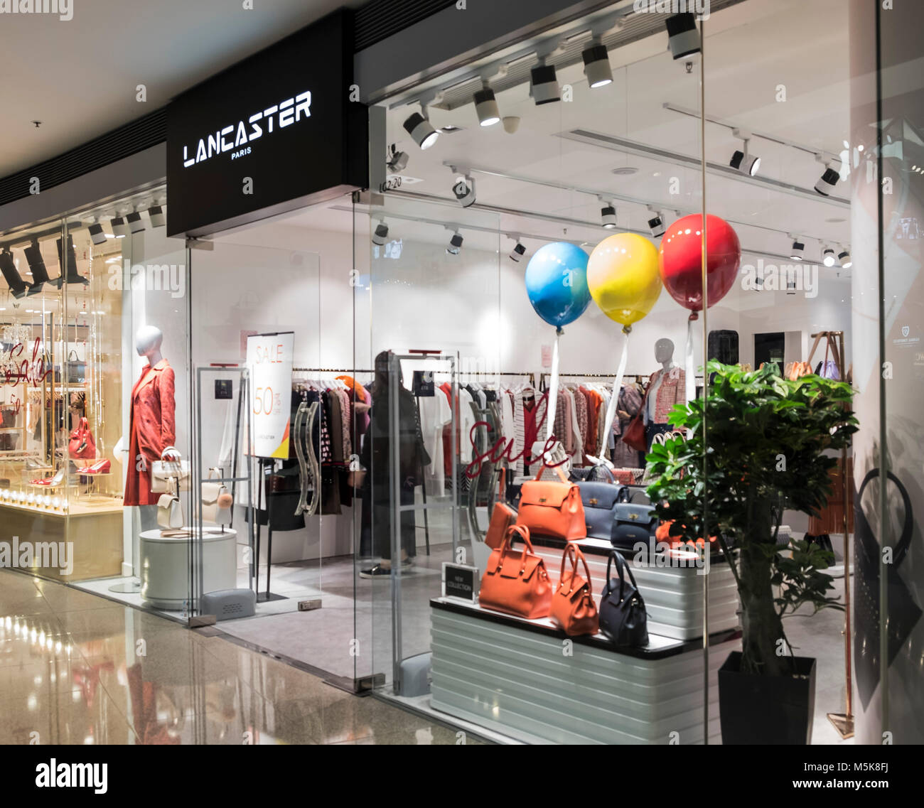 HONG KONG - le 4 avril 2019 : LANCASTER paris store à Hong Kong. Banque D'Images