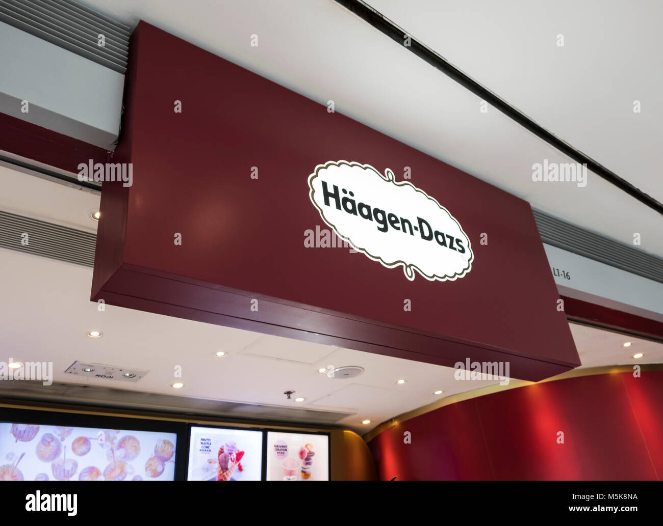 HONG KONG - le 4 avril 2019 : magasin Häagen-Dazs à Hong Kong. Banque D'Images