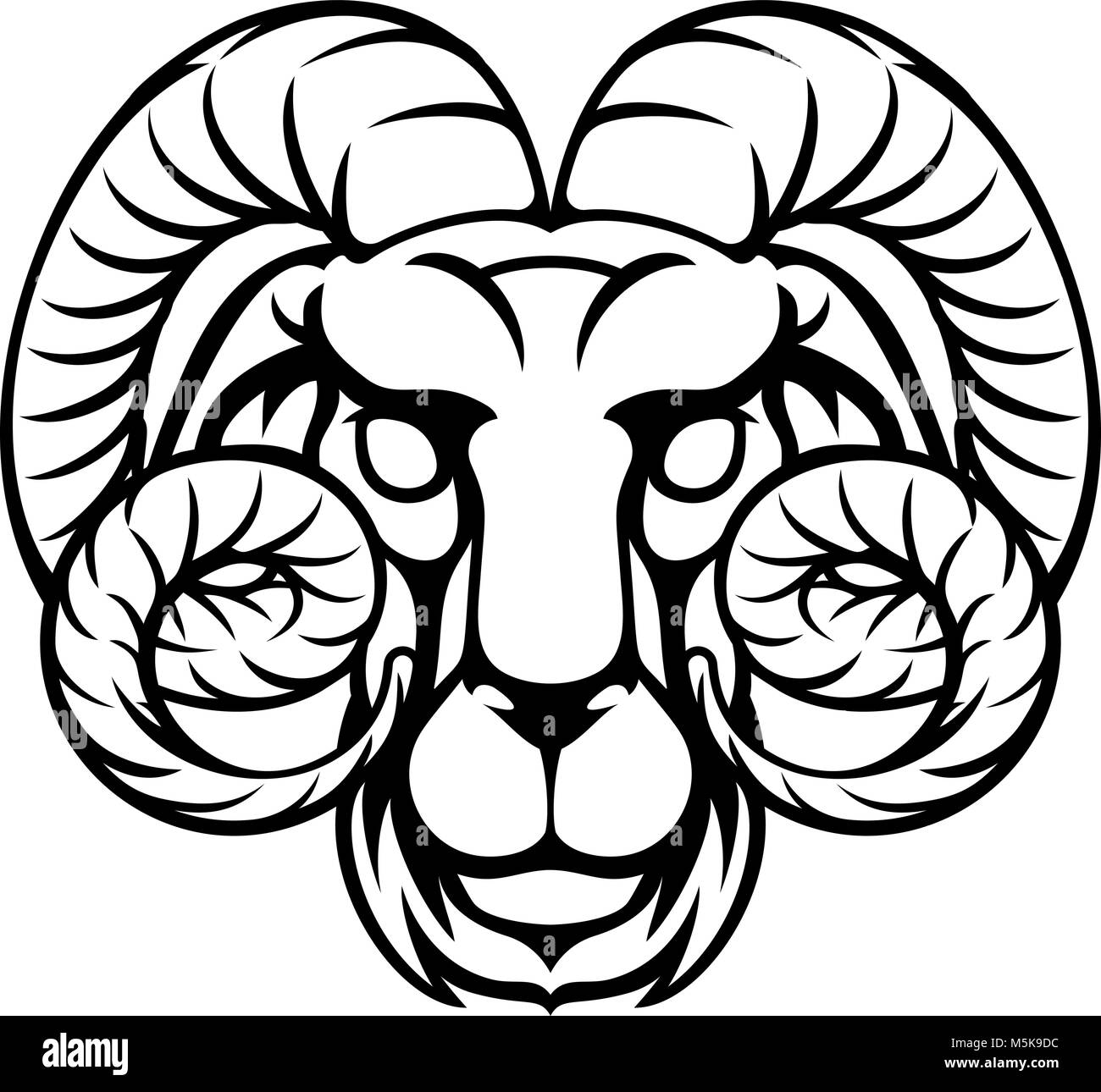 Signe bélier Horoscope zodiaque Bélier Illustration de Vecteur