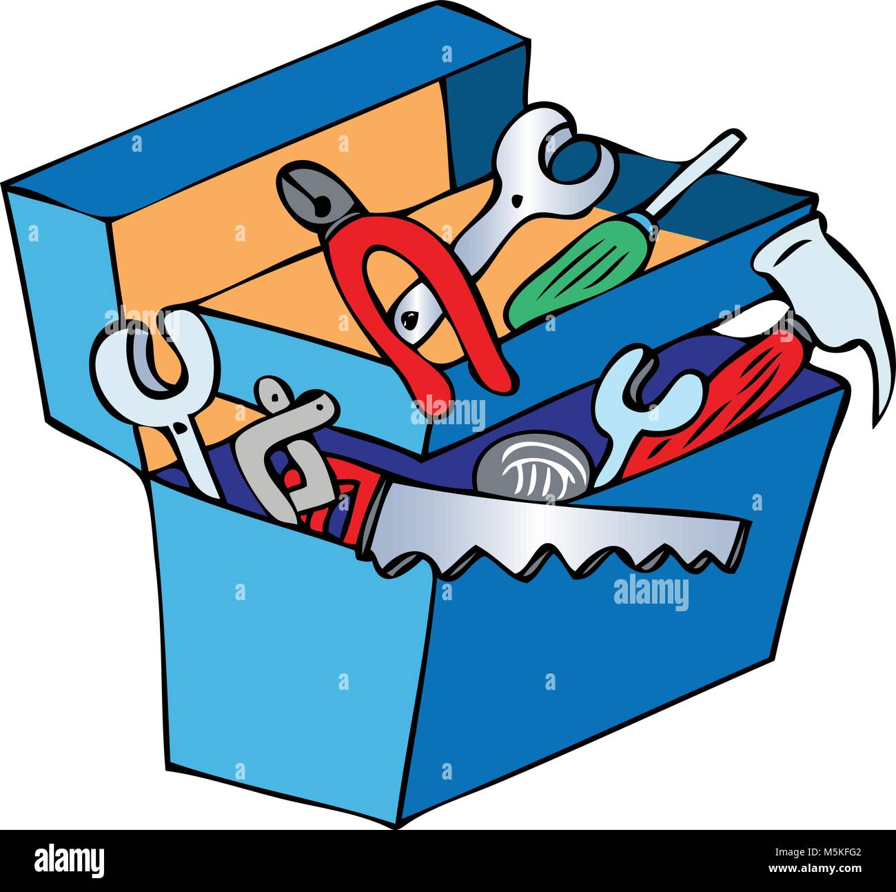 Une boîte à outils bleu dessin animé Image Vectorielle Stock - Alamy