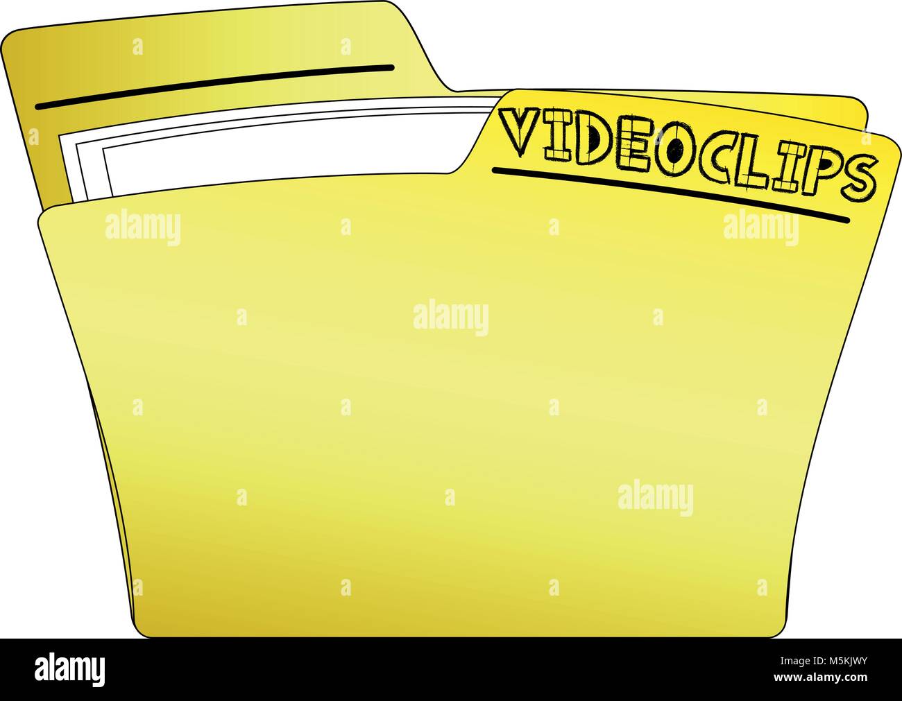 Vidéo clip de l'icône Dossier - Vector Illustration de Vecteur