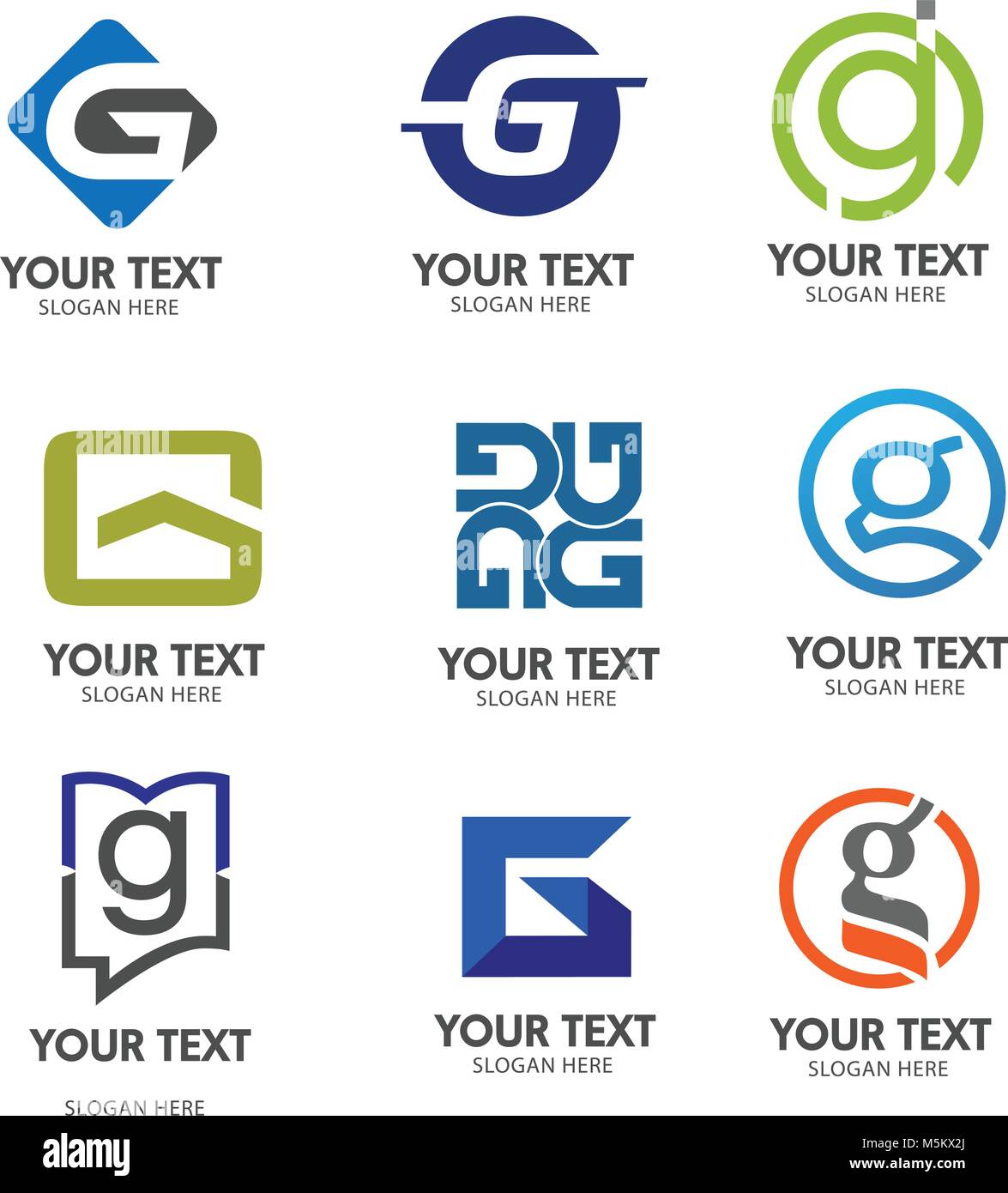 Concept élégant de la lettre G logo Vector Illustration de Vecteur