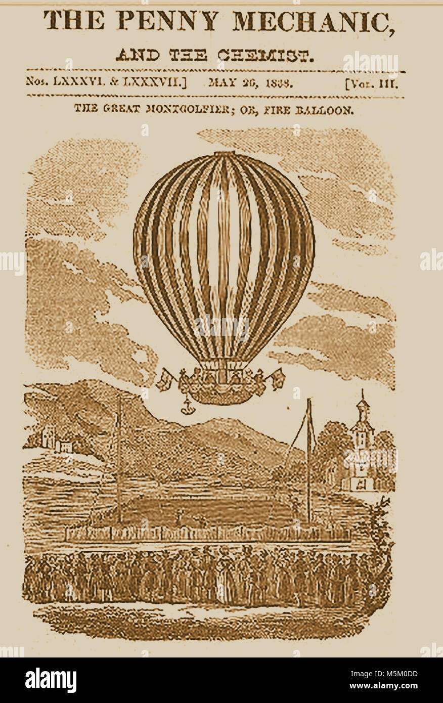 'Fire' balloon Montgolfier Banque D'Images