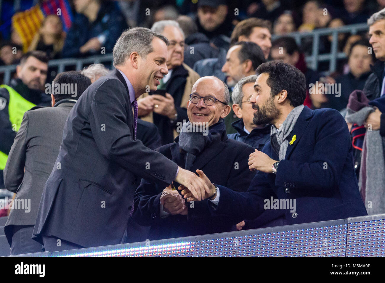 Roger Torrent pendant le match entre le FC Barcelone contre Gérone, pour le cycle 25 de la Liga Santander, joué au Camp Nou le 24 février 2018 à Barcelone, Espagne. Banque D'Images