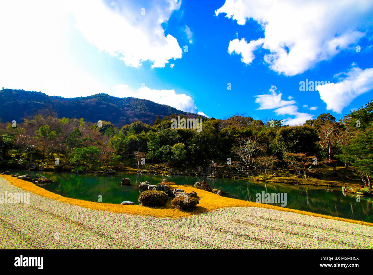 Jardin du tenryu-ji, Japon Kyoto Arashiyama Banque D'Images
