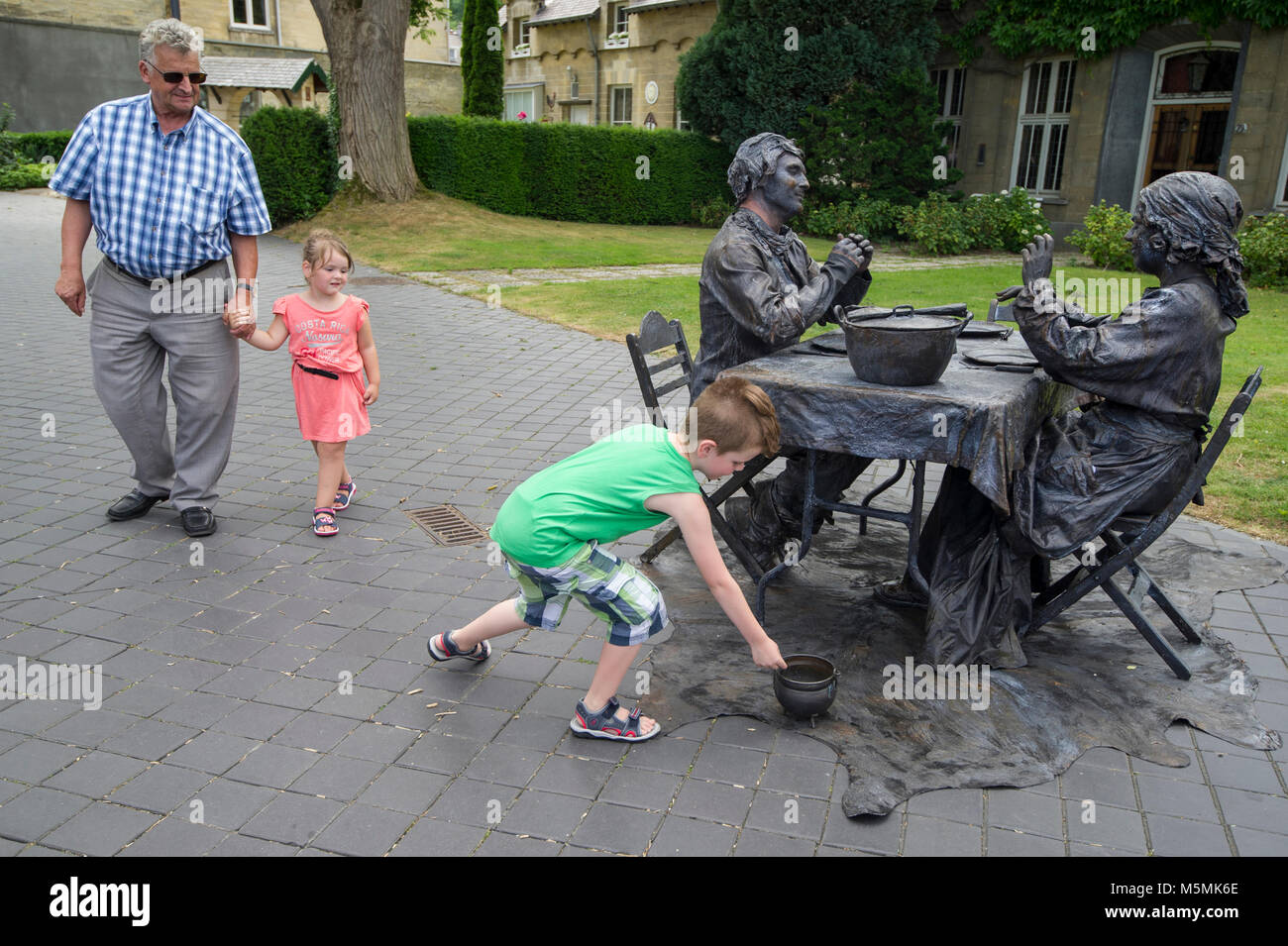 Les Pays-Bas. Valkenburg. 11-06-2017. Championnat néerlandais Statues vivantes. Banque D'Images