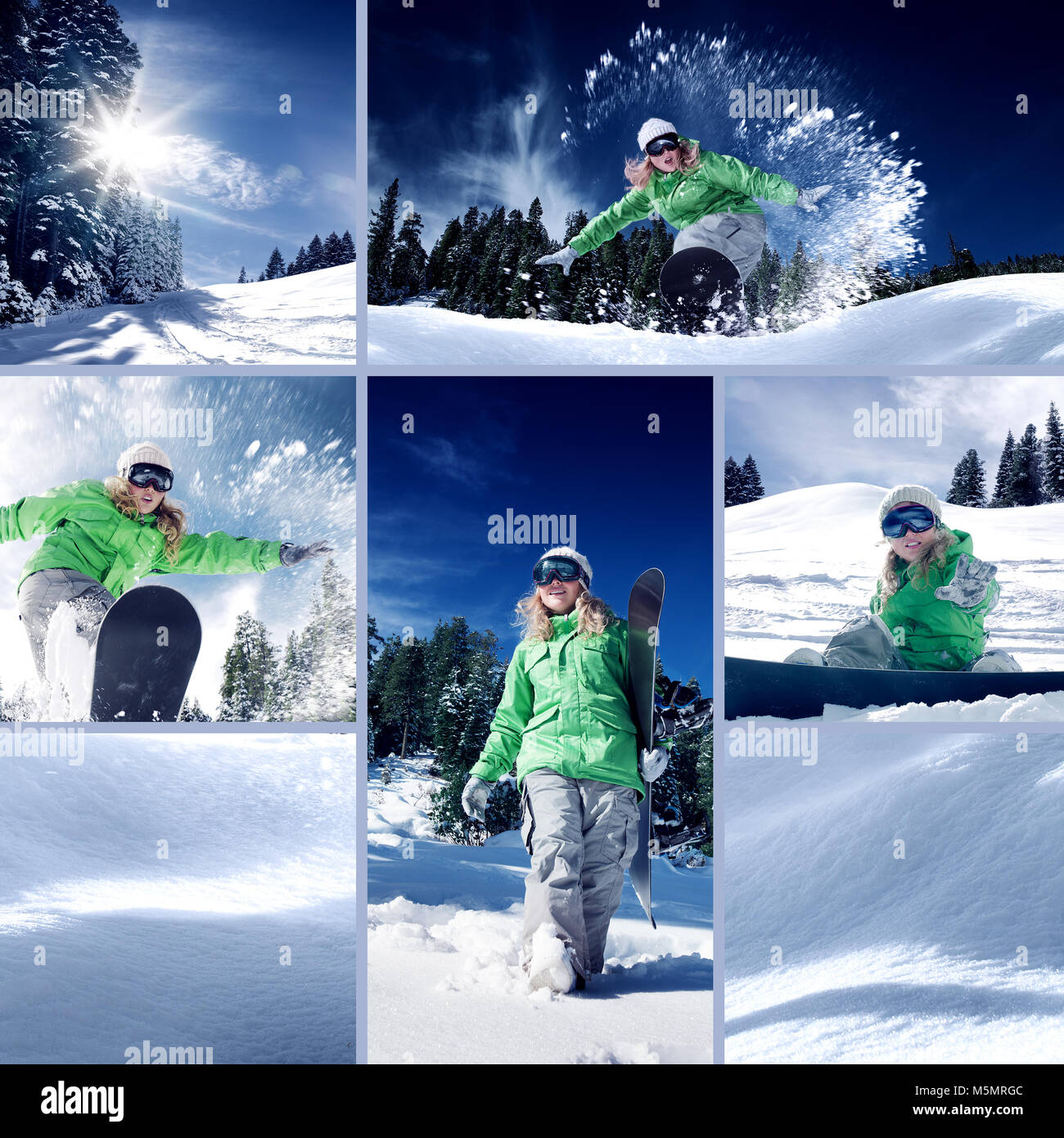 Mélange de snowboard Banque D'Images