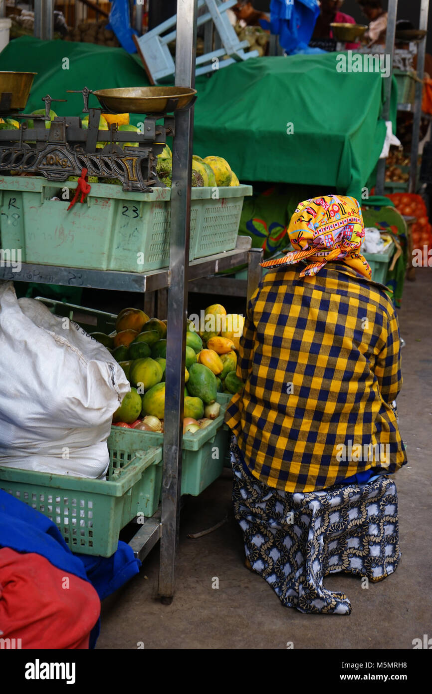 Marché Municipal, Praia, île de Santiago, Cap-Vert Banque D'Images