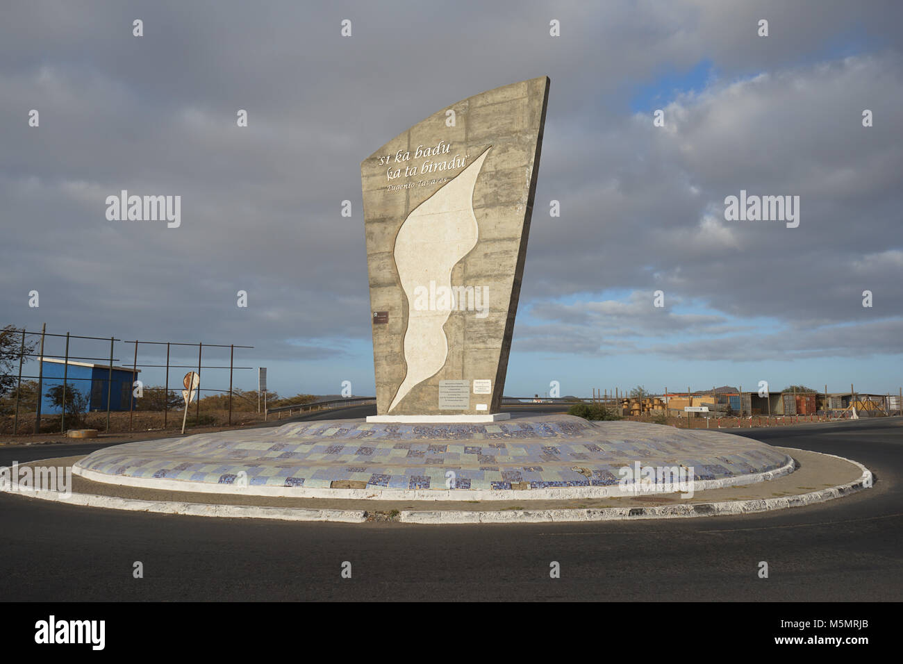 Monument aux émigrants, l'Aéroport International de Praia, île de Santiago, Cap-Vert Banque D'Images