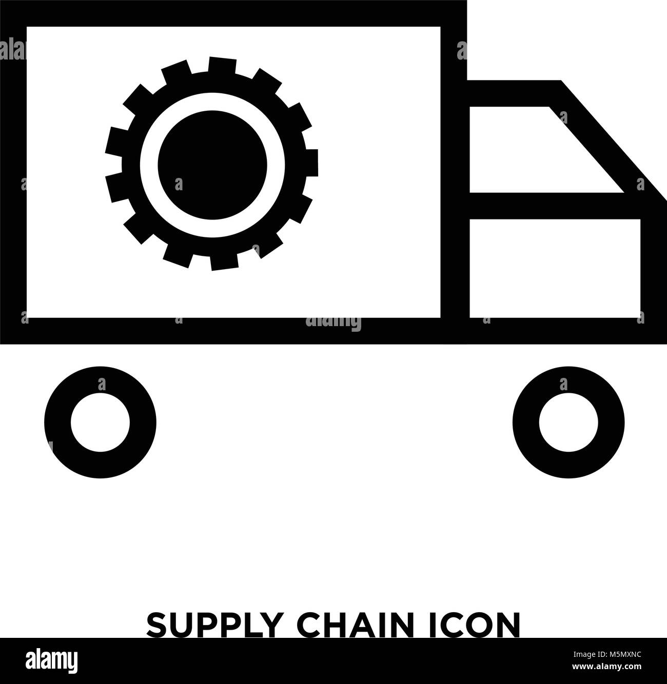 Supply chain management icons isolated Banque d'images noir et blanc - Alamy