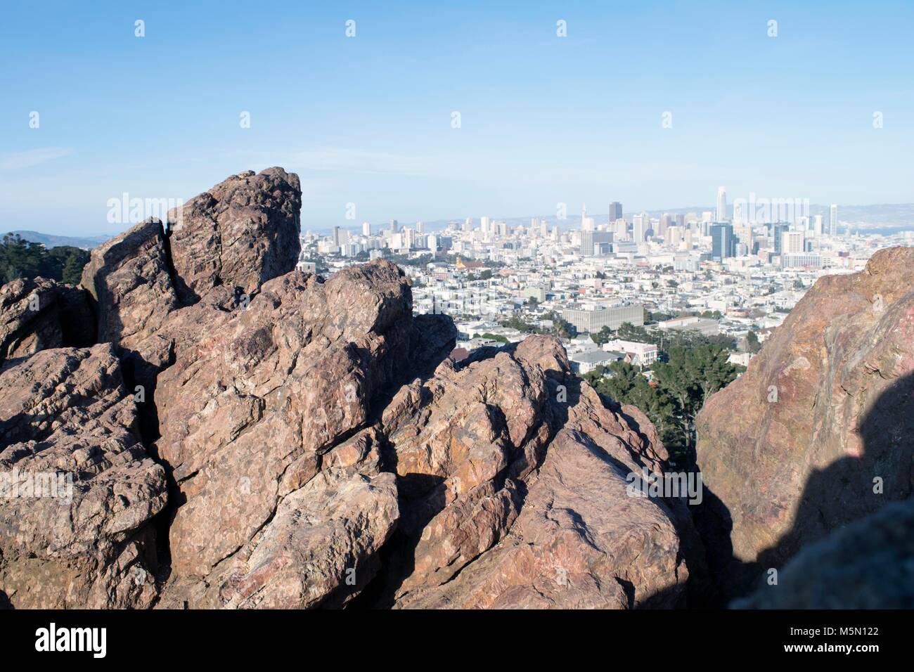 Corona Heights offre une vue magnifique de San Francisco Banque D'Images