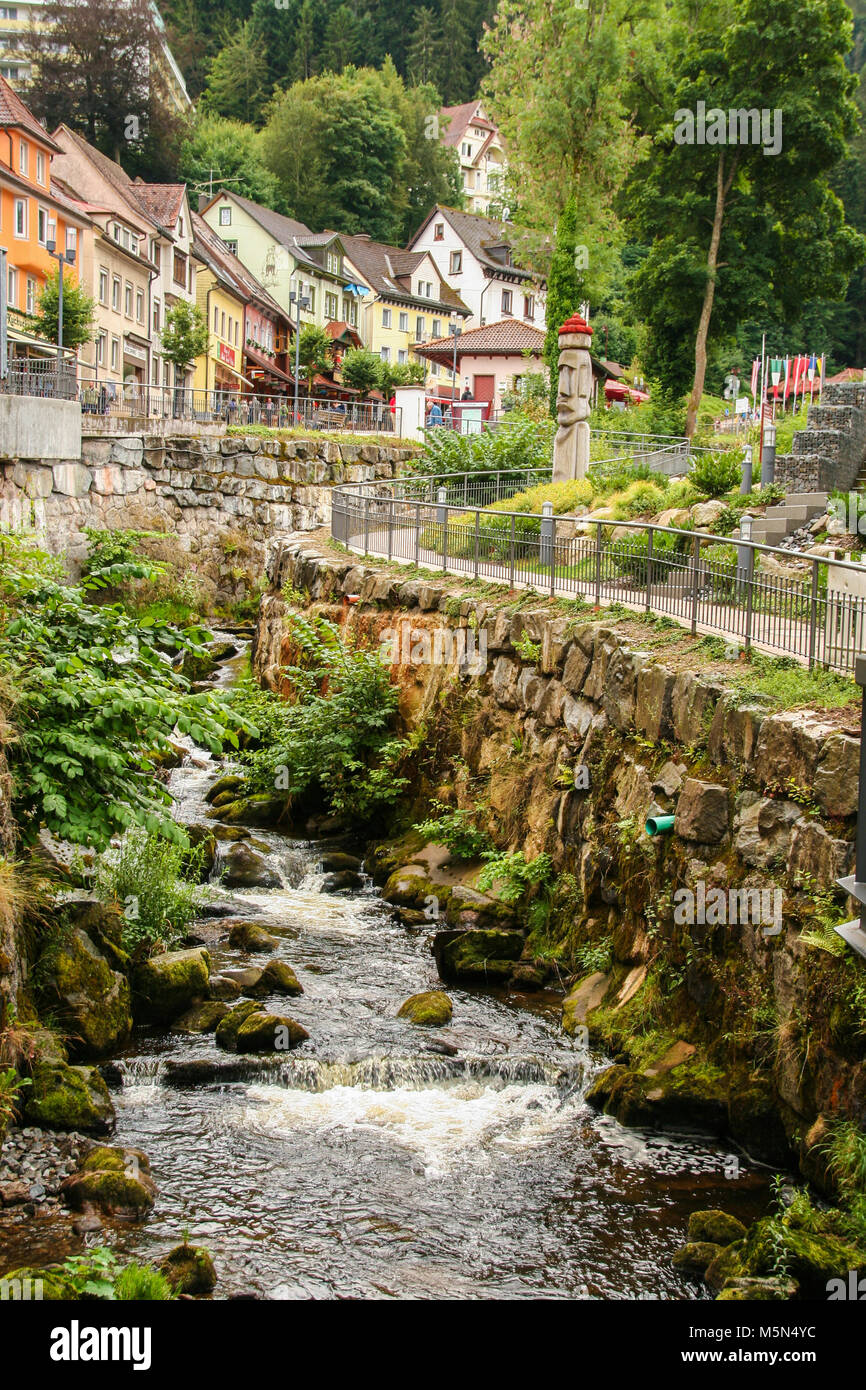 Rivière à Gutach Gutach, dans la forêt noire , baden wuttemberg, Allemagne Banque D'Images