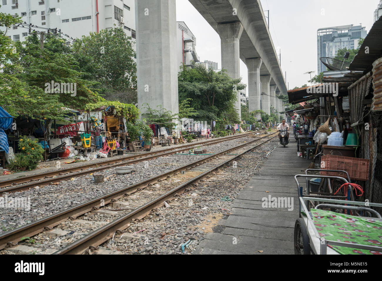La pauvreté dans la banlieue de Bangkok, Thaïlande Banque D'Images