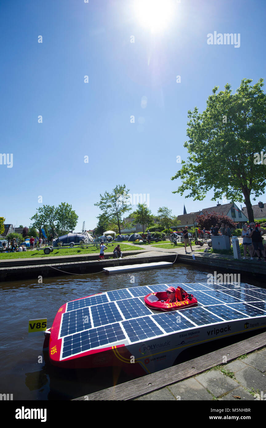 Les Pays-Bas. Akkrum. 27-05-2017. Dutch Championship course de bateaux solaires Banque D'Images