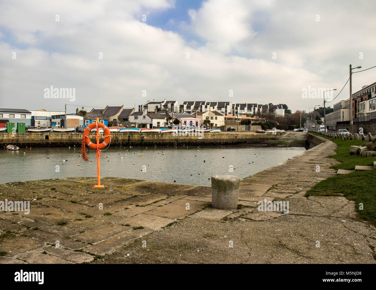 Une vue de Bulloch Harbour, Dalkey, Dublin. Banque D'Images