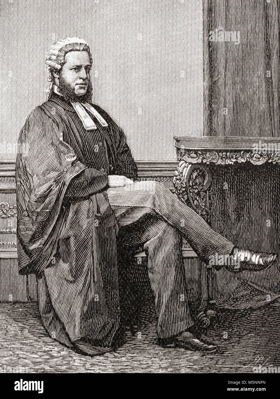 Henry Charles Lopes, Premier Baron de Ludlow, 1828 -1899. Juge britannique et homme politique conservateur. Du Strand Magazine, publié en janvier à juin 1894. Banque D'Images