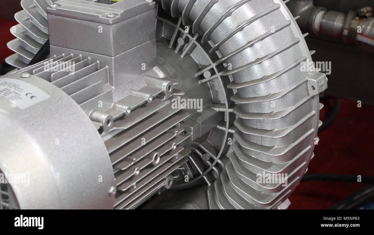 Fin de la pompe industrielle en aluminium ; Banque D'Images