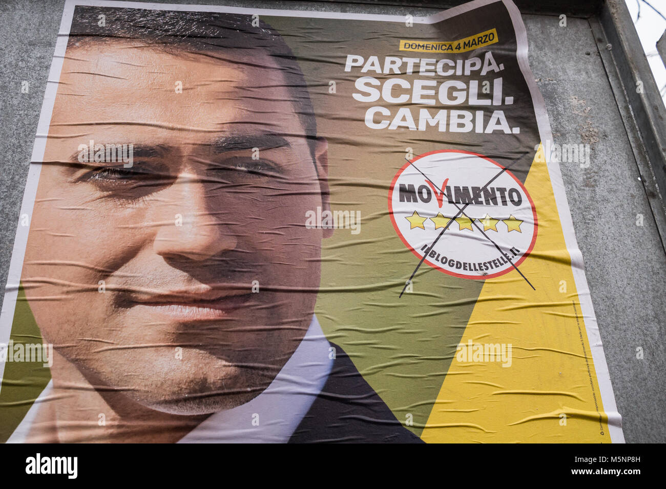 Affiches des élections en Italie. Banque D'Images